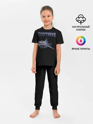 Детская пижама с брюками / Loot Shark Fortnite