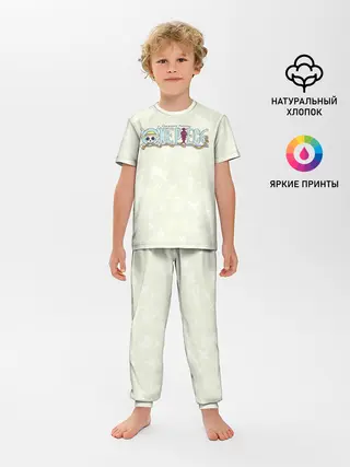 Детская пижама с брюками / Эмблемы One Piece. Большой куш