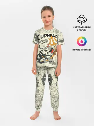Детская пижама с брюками / Cuphead and Devil