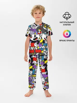 Детская пижама с брюками / Cuphead
