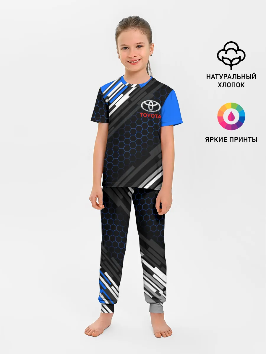 Детская пижама с брюками / TOYOTA SPORT / ЛИНИИ / LINES