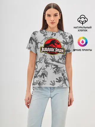 Женская базовая футболка / Парк Юрского Периода