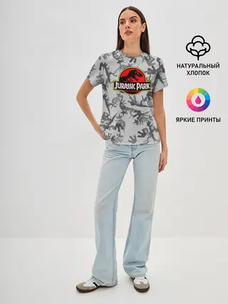 Женская базовая футболка / Парк Юрского Периода