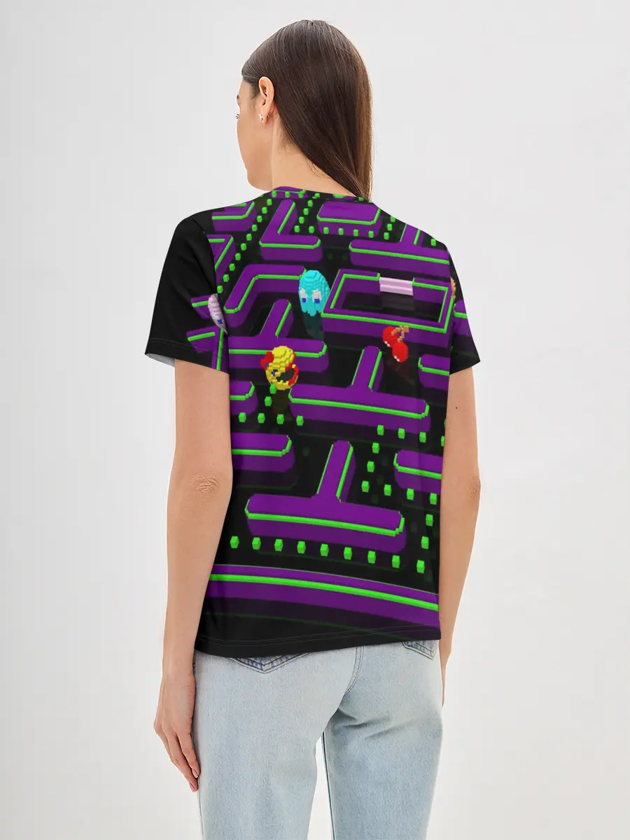 Женская базовая футболка / PAC-MAN 3D