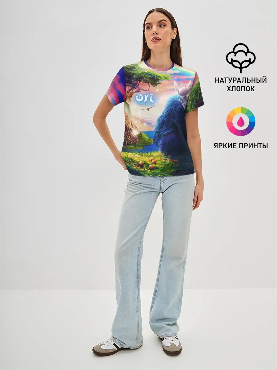 Женская базовая футболка / Ори и Блуждающие огоньки | Ori