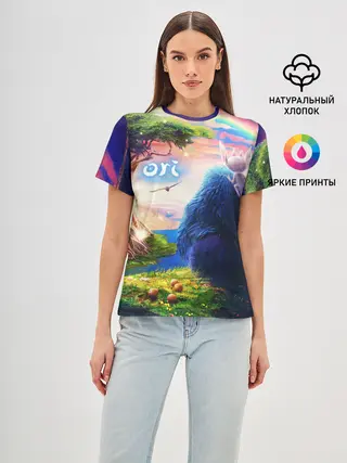 Женская базовая футболка / Ори и Блуждающие огоньки | Ori