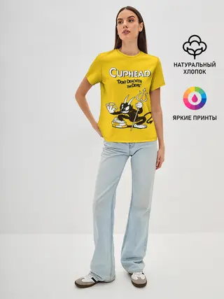 Женская базовая футболка / Cuphead