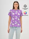 Женская базовая футболка / Unicorn pattern