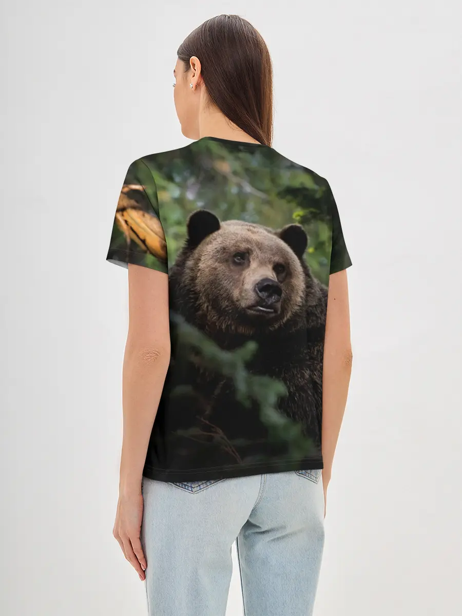 Женская базовая футболка / Медведь