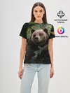 Женская базовая футболка / Медведь