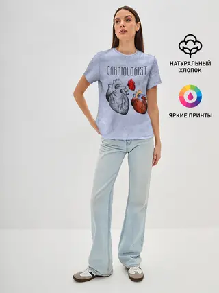 Женская базовая футболка / кардиолог