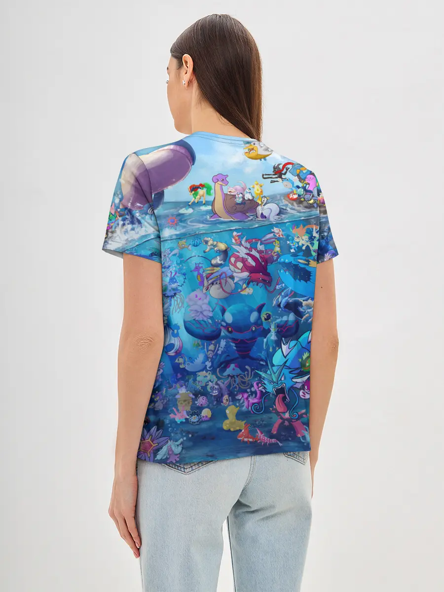 Женская базовая футболка / Покемон 2000