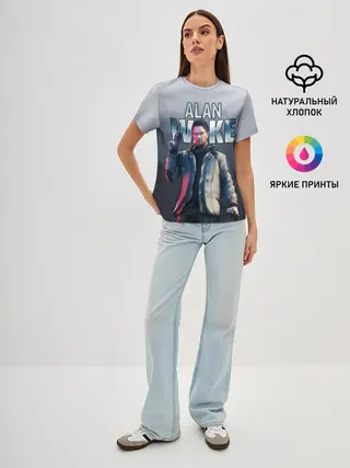 Женская базовая футболка / Алан Уэйк / Alan Wake