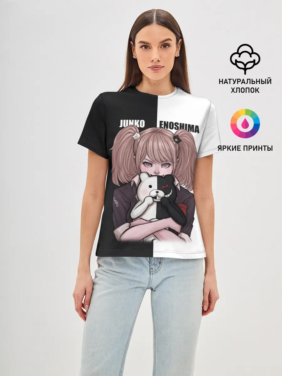 Женская базовая футболка / MONOKUMA / JUNKO