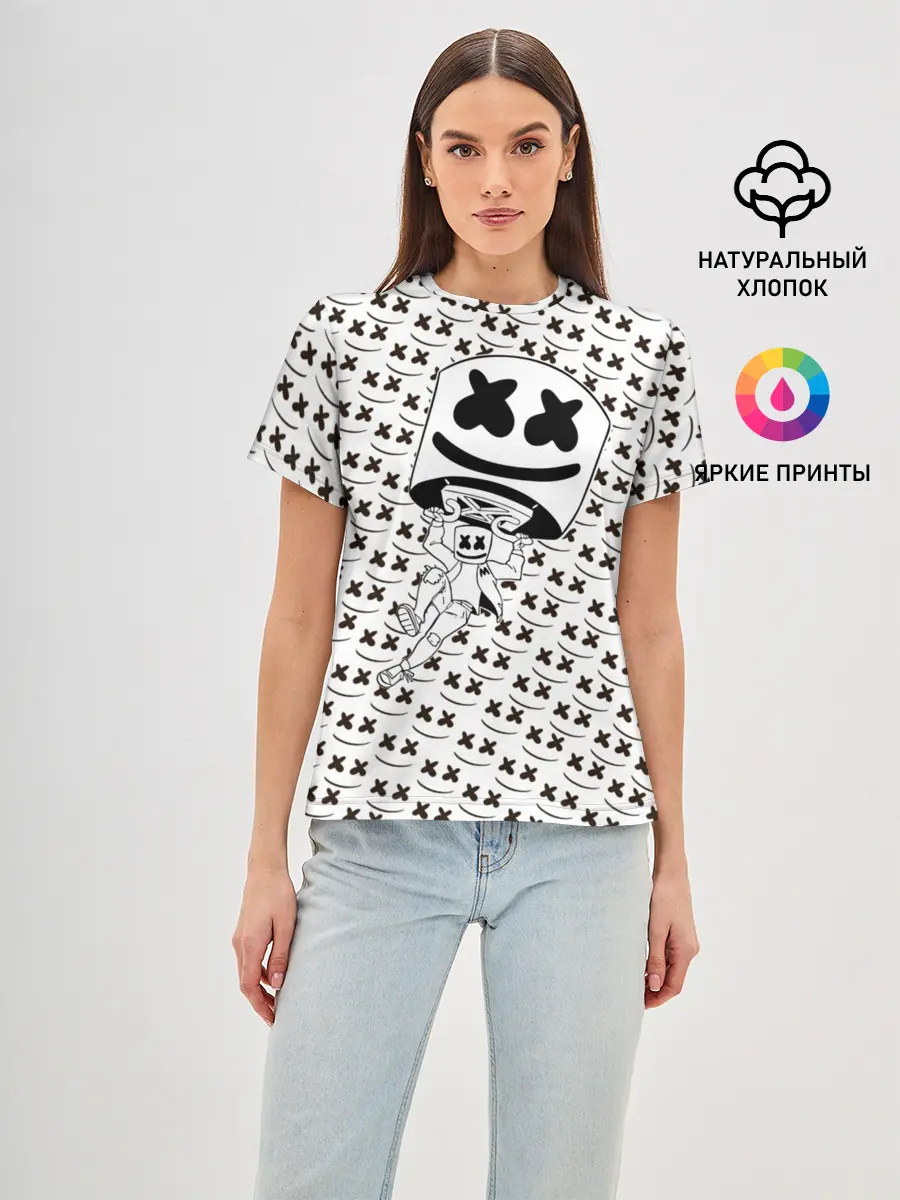 Женская базовая футболка / Fortnite Marshmello