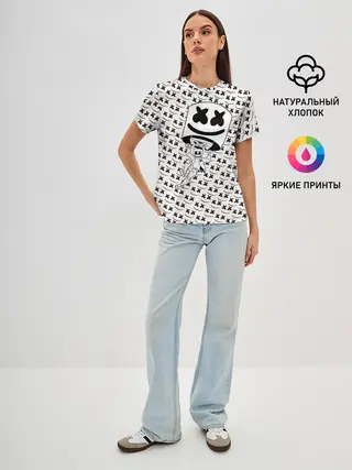 Женская базовая футболка / Fortnite Marshmello