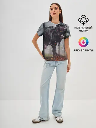 Женская базовая футболка / мир юрского периода