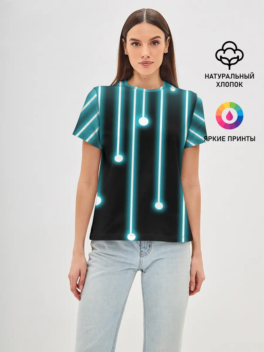 Женская базовая футболка / Неон