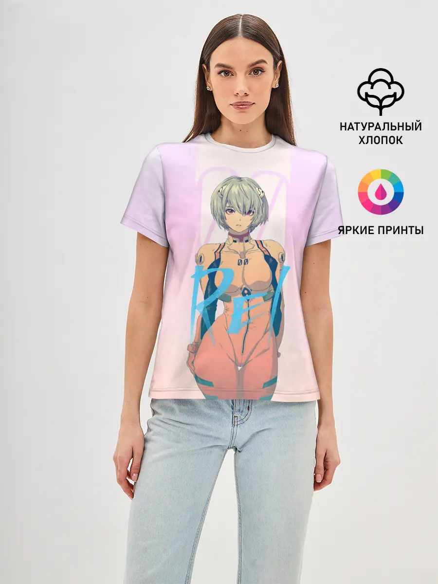 Женская базовая футболка / Rei Ayanami