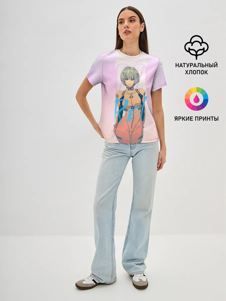 Женская базовая футболка / Rei Ayanami