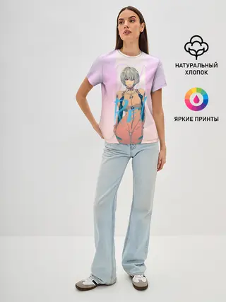 Женская базовая футболка / Rei Ayanami