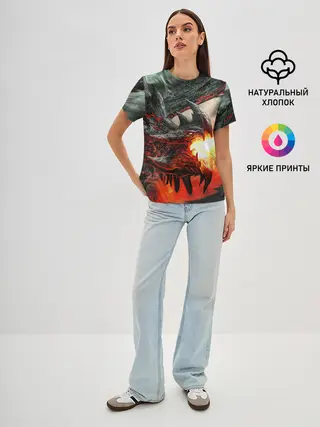 Женская базовая футболка / Дракон | Dragon