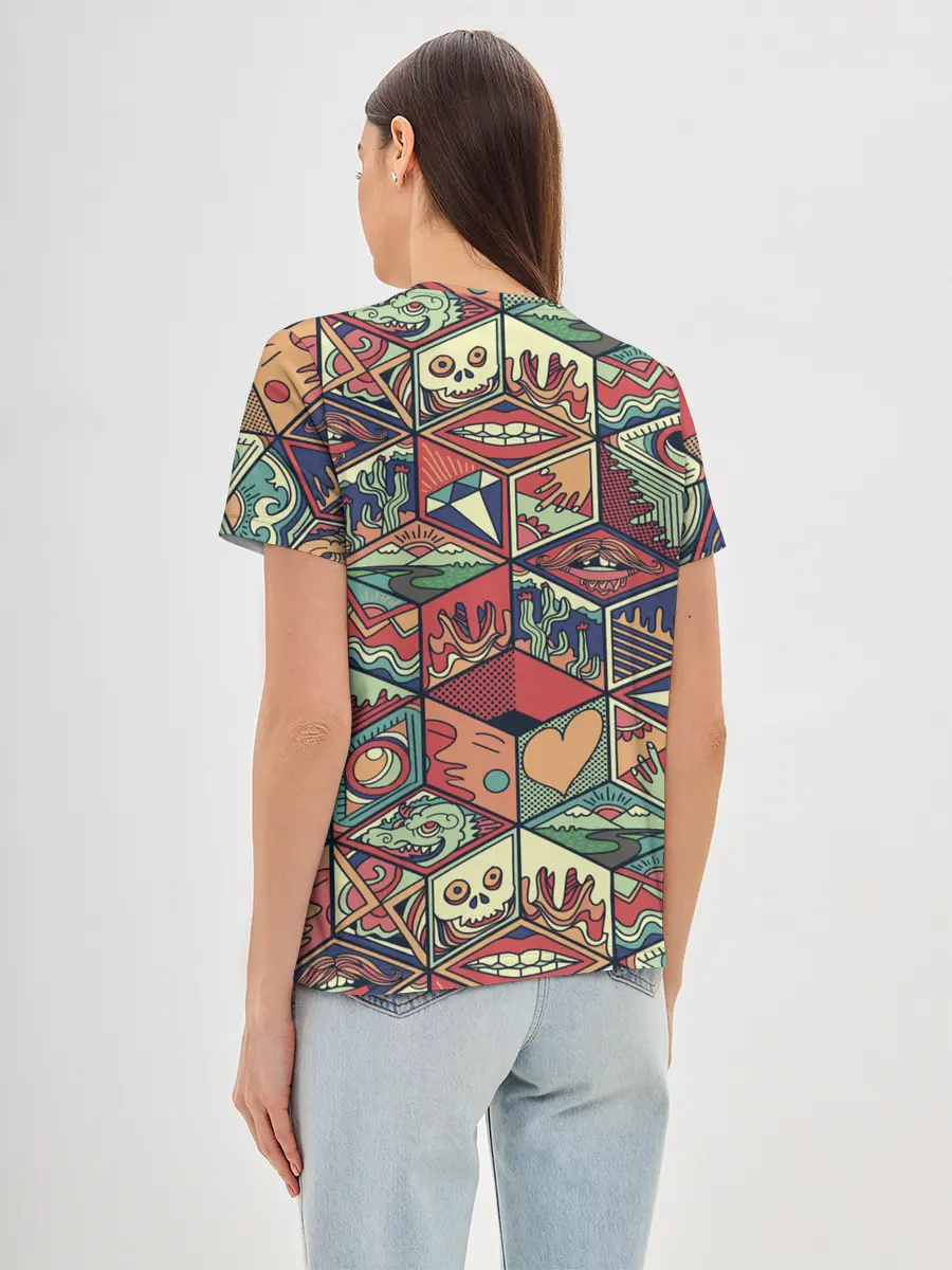 Женская базовая футболка / Психоделика