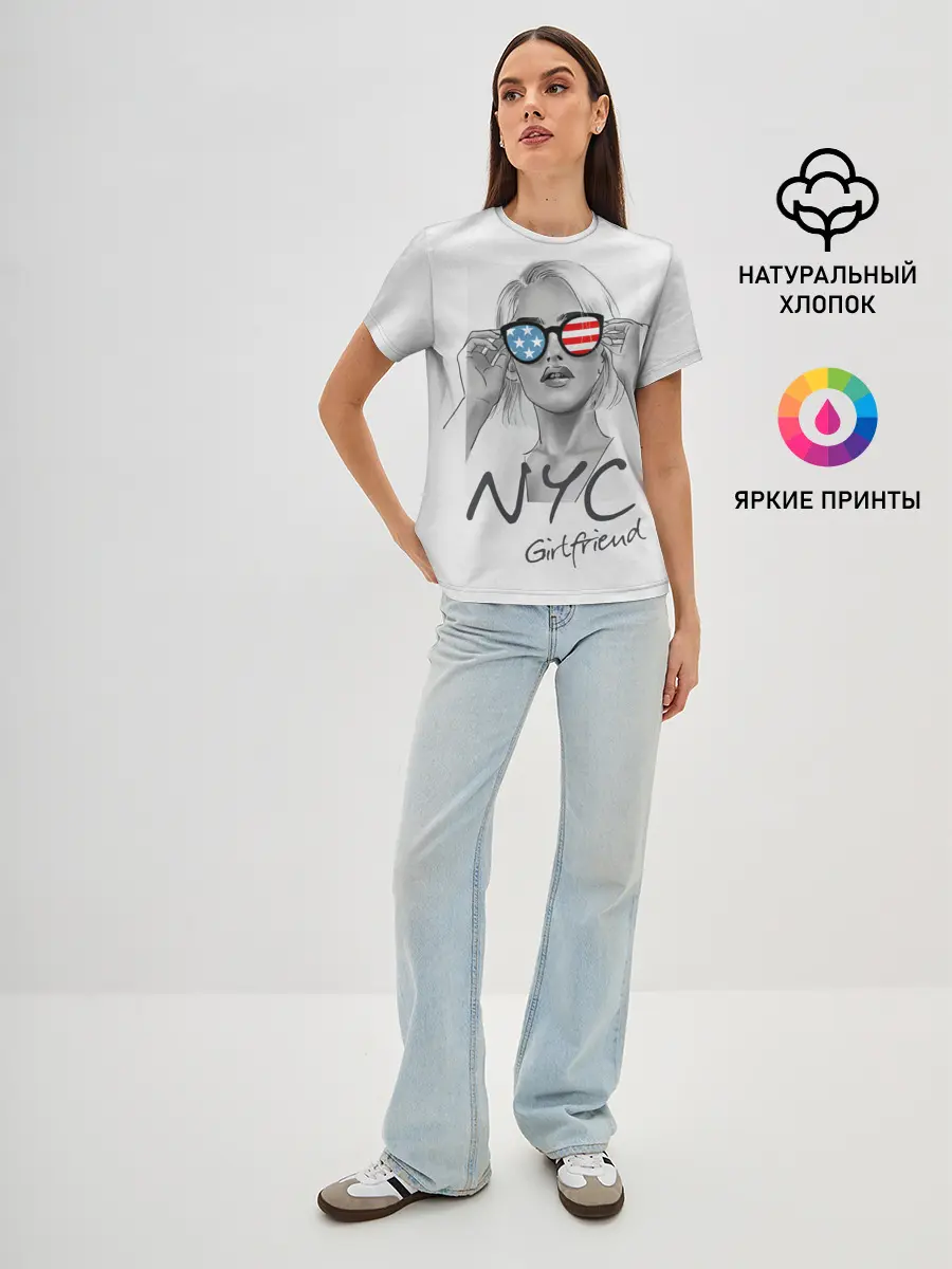 Женская базовая футболка / NYC girlfriend