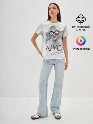 Женская базовая футболка / NYC girlfriend