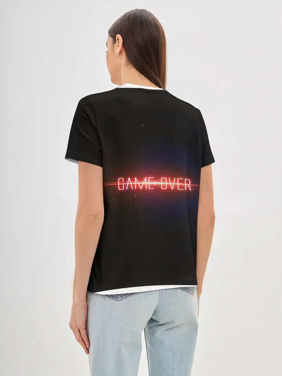 Женская базовая футболка / Старт - игра окончена
