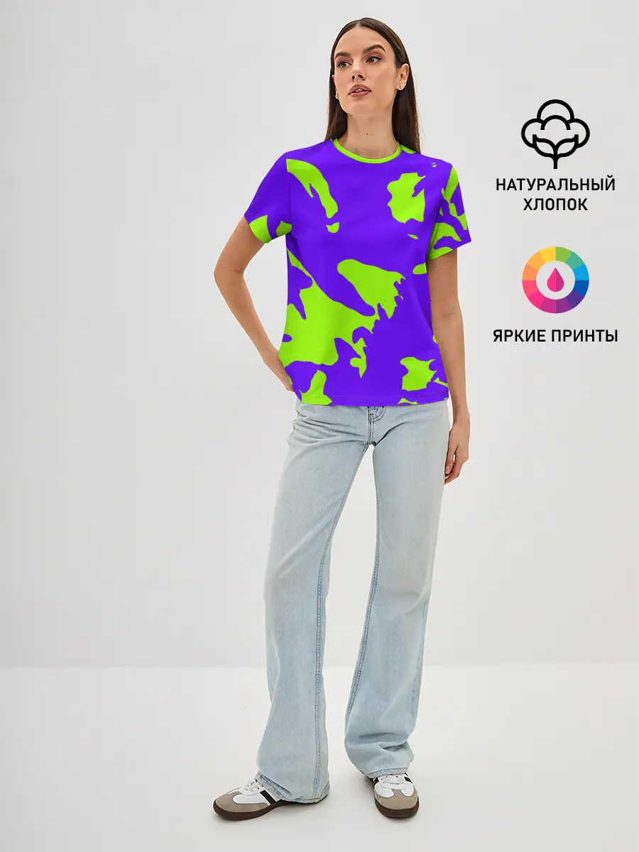 Женская базовая футболка / тeкстура