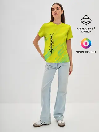 Женская базовая футболка / CYBERPUNK 2077 | КИБЕРПАНК 2077