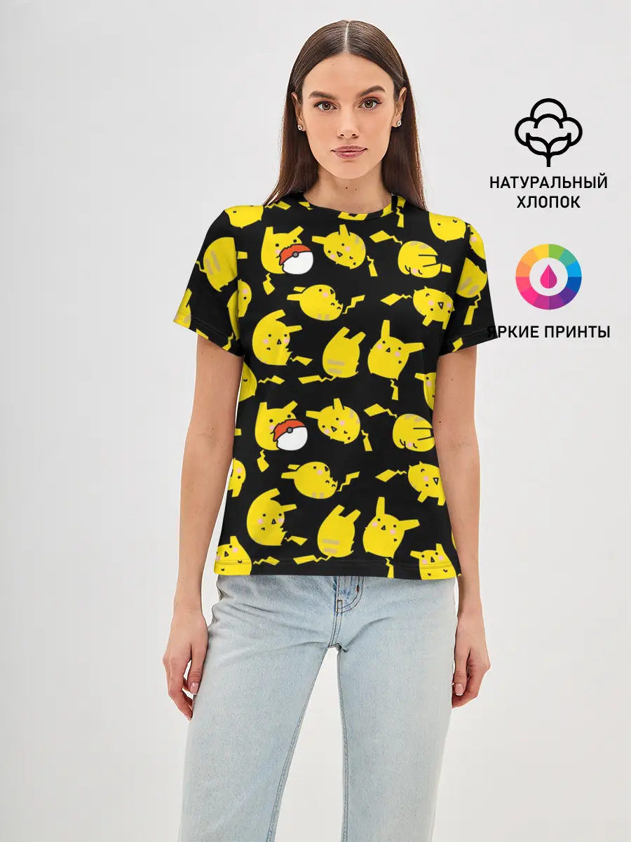 Женская базовая футболка / Пикачу
