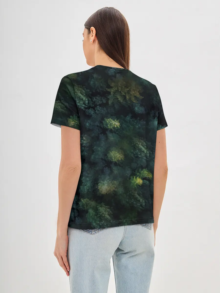 Женская базовая футболка / Лисичка в Лесу