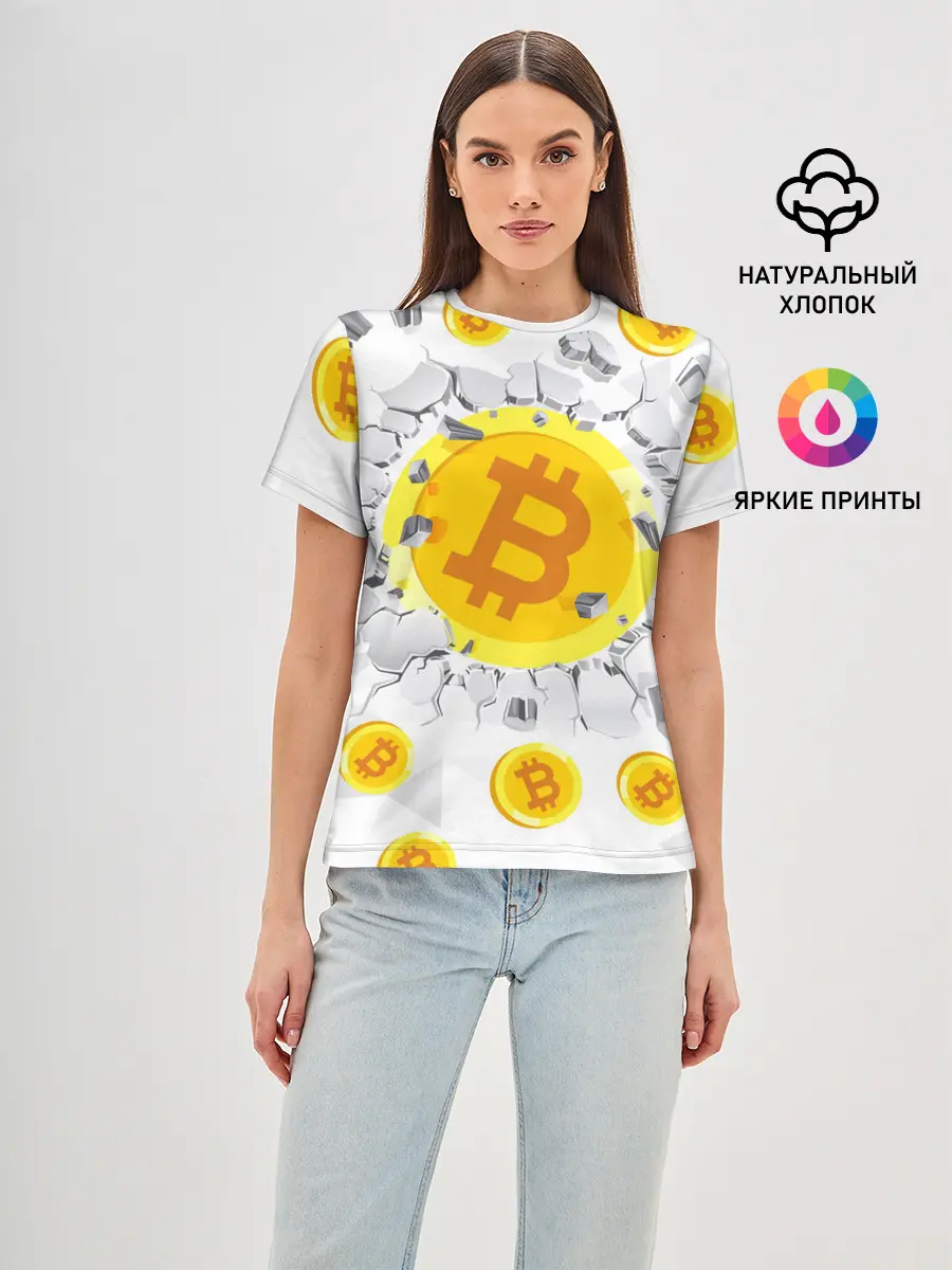 Женская базовая футболка / БИТКОИН | BITCOIN