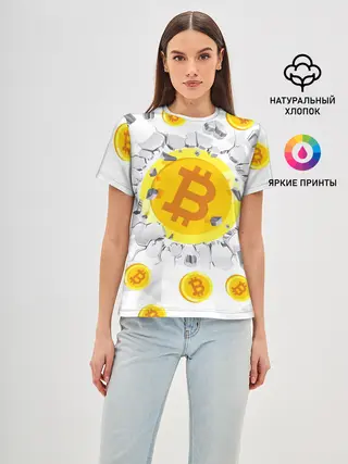 Женская базовая футболка / БИТКОИН | BITCOIN
