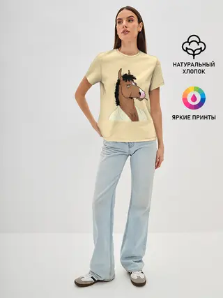 Женская базовая футболка / Конь БоДжек