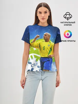 Женская базовая футболка / Роберто Карлос | Бразилия
