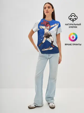 Женская базовая футболка / Meow team