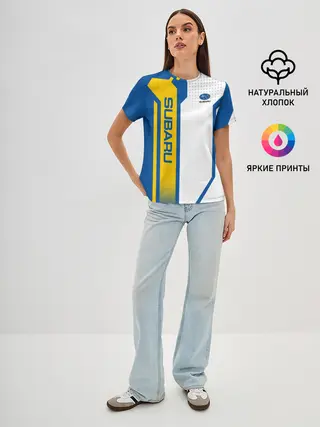 Женская базовая футболка / Subaru Driver team