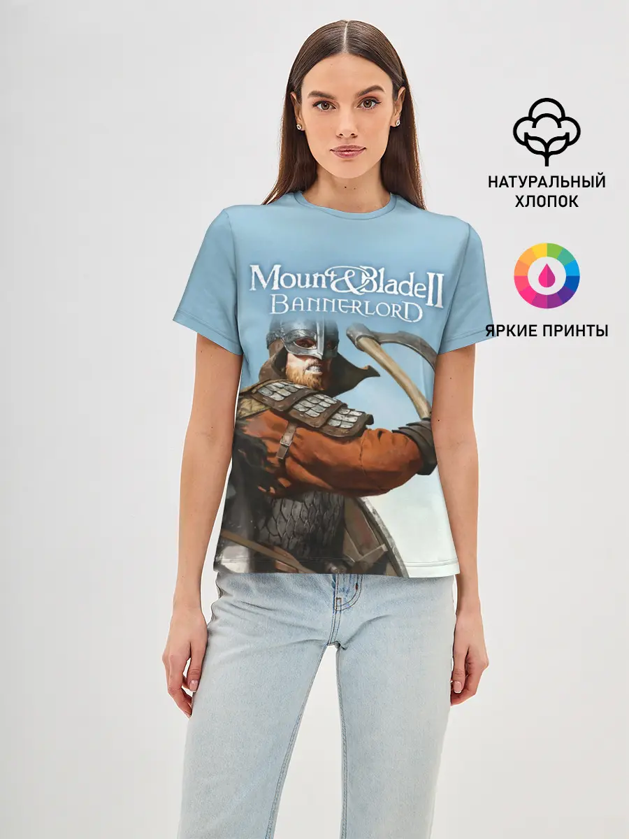 Женская базовая футболка / Mount and Blade 2