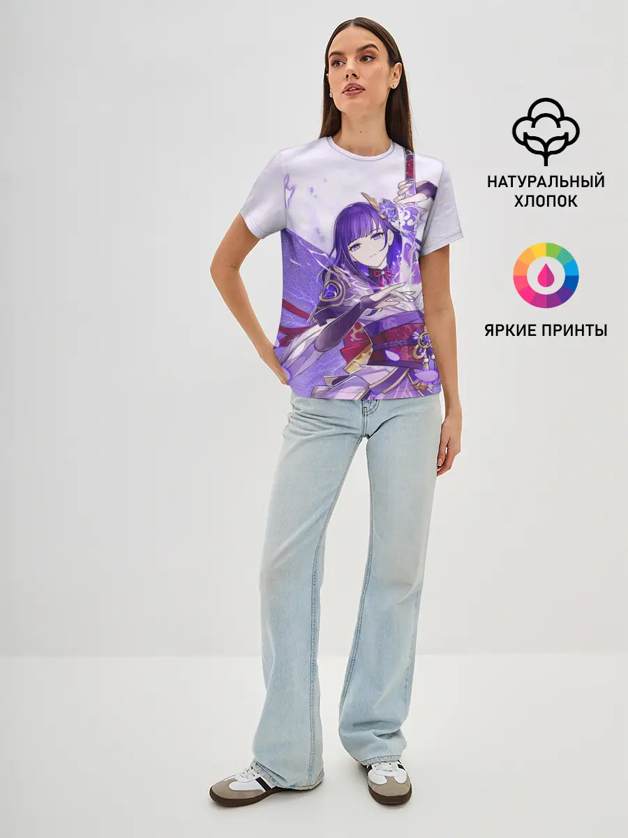 Женская базовая футболка / Raiden Shogun | Genshin Impact