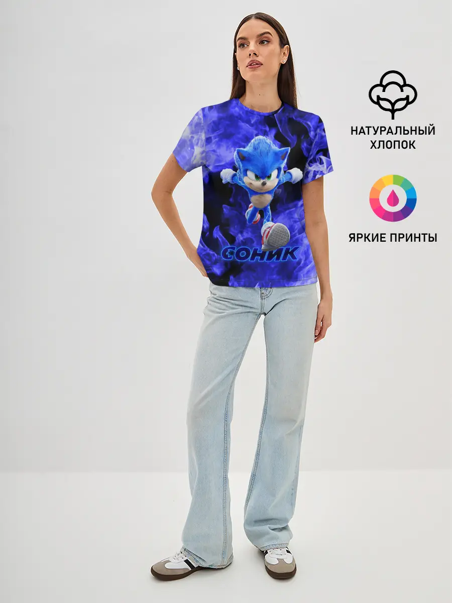 Женская базовая футболка / SONIC