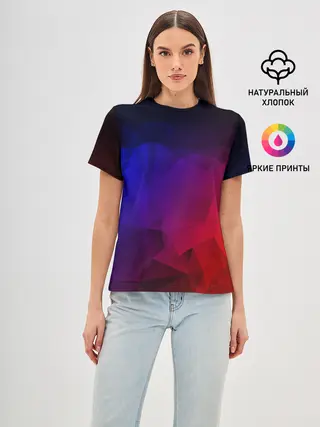 Женская базовая футболка / НЕОНОВАЯ ГЕОМЕТРИЯ