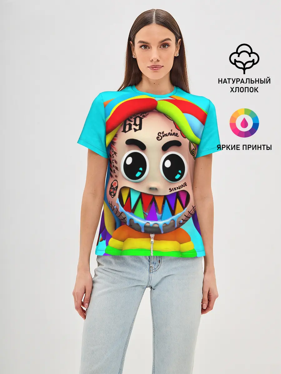 Женская базовая футболка / 6IX9INE