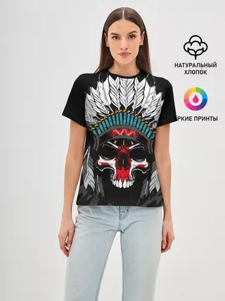 Женская базовая футболка / Череп