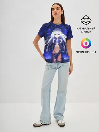 Женская базовая футболка / Рандеву с Жизнью Аниме