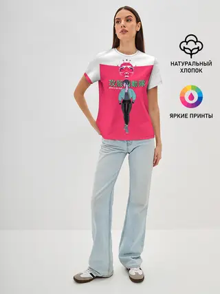 Женская базовая футболка / Призрак в доспехах