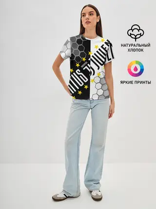 Женская базовая футболка / JUVENTUS / ЮВЕНТУС / ЗВЕЗДЫ