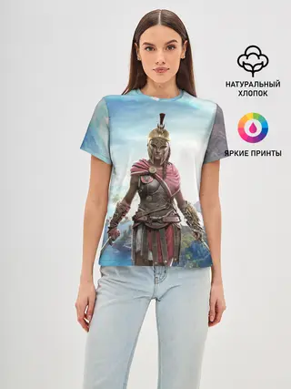 Женская базовая футболка / Воинственная Кассандра